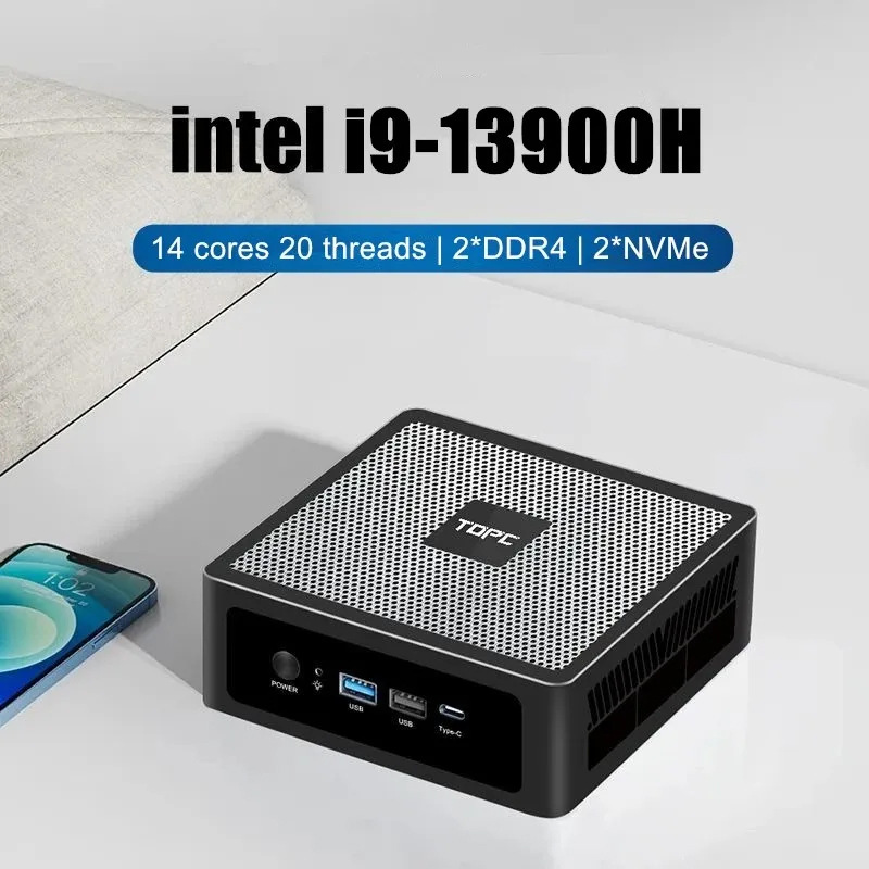 Intel Core I9 13900H Mini Pc - TOPC كمبيوتر صغير 13th Gen Intel
