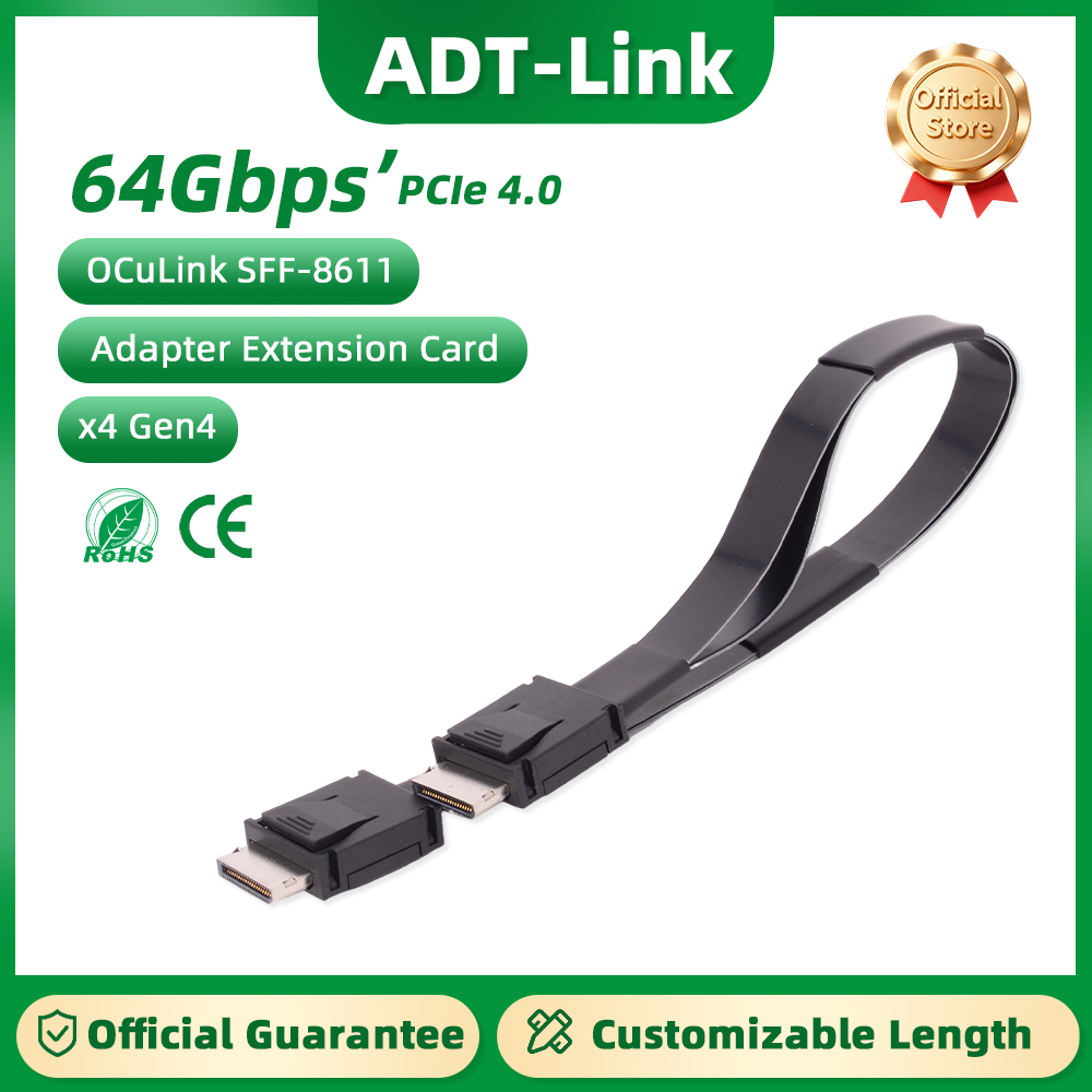 Oculink Egpu Mini Pc - ADT-Link PCI-E 4.0 X4 SFF-8611 ذكر
