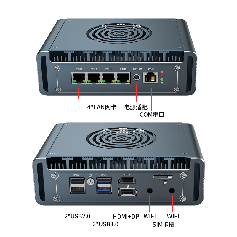 Pfsense Firewall Router 2.5G 4 I226 - جهاز راوتر صغير بمعالج Intel Celeron