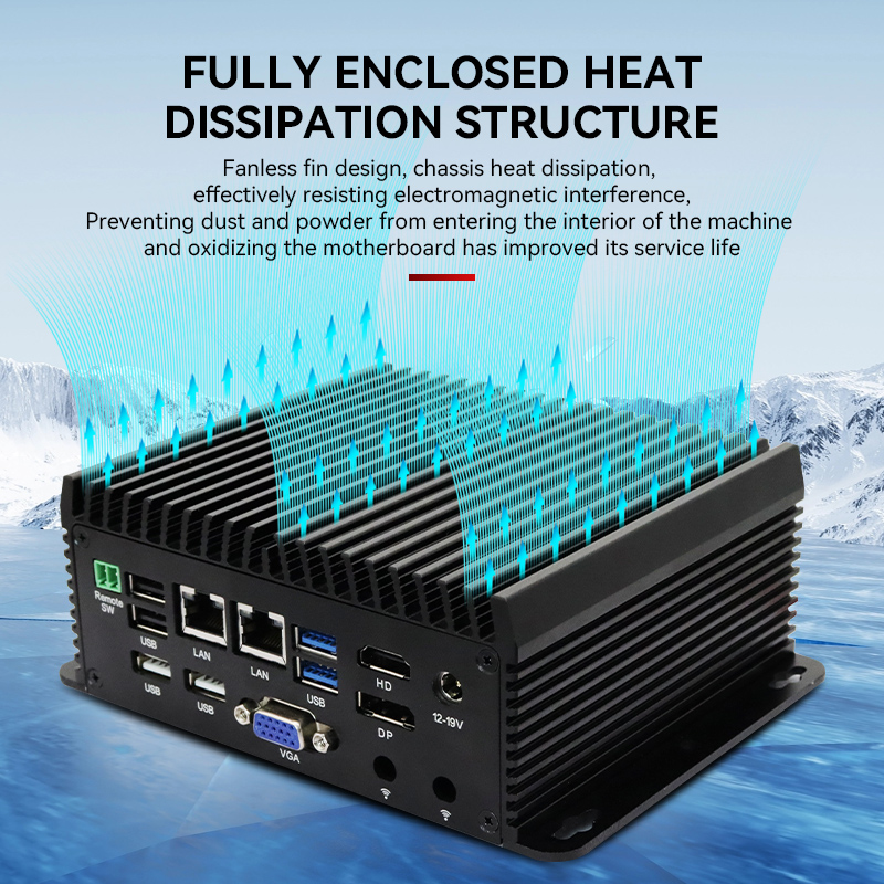 Fanless Industrial Pc Rs485 Core I7 - كمبيوتر صغير رباعي النواة N95 N97
