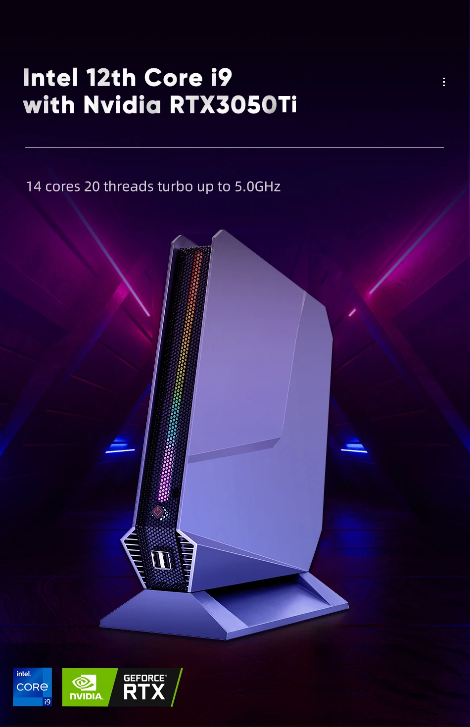 Intel Core I9 13900H Mini Pc - كمبيوتر ألعاب مخصص مع معالج إنتل