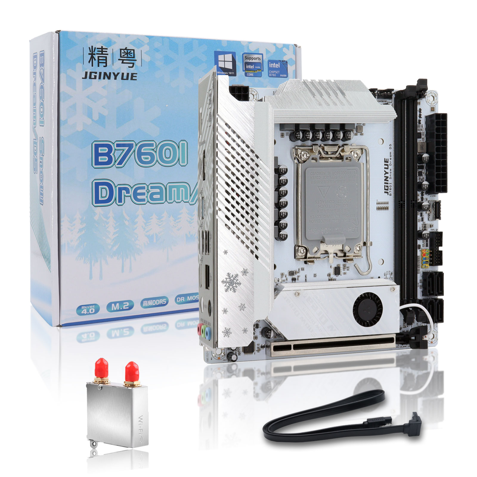 Lga1700 Itx Motherboard Ddr5 - لوحة أم JGINYUE B760 Mini ITX