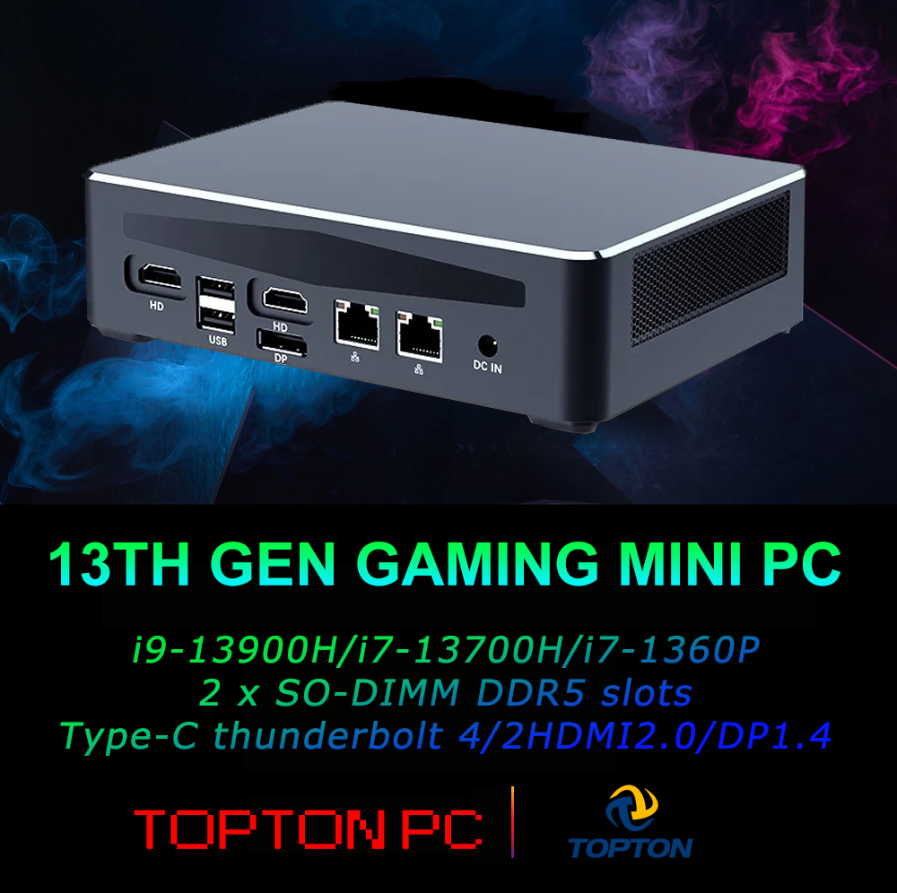 Intel Core I9 13900H Mini Pc - كمبيوتر مكتبي قوي مع شاشة Core