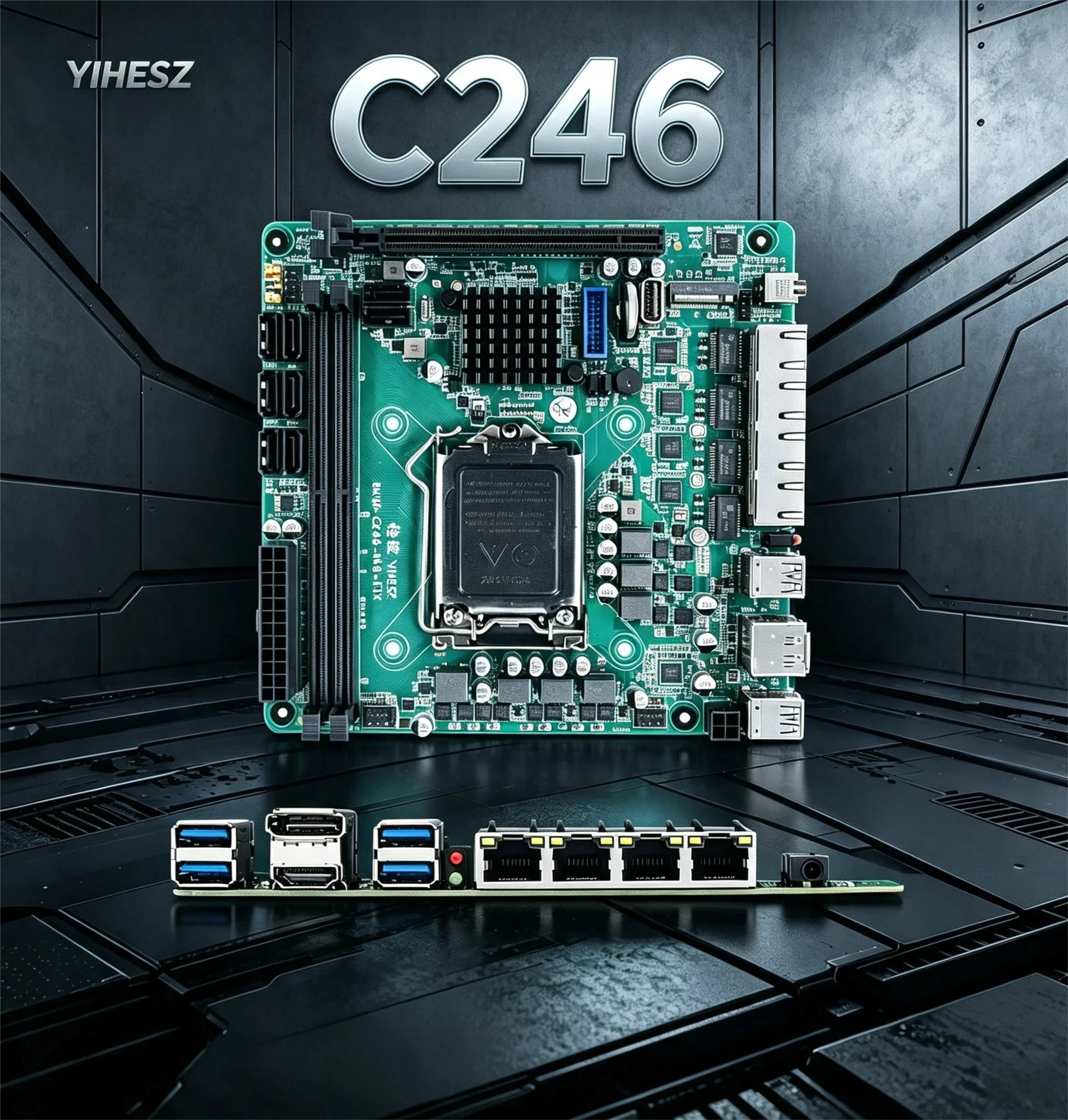 لوحة أم C246 ITX NAS تدعم معال - مراجعة Nas Motherboard 8 Sata Mini Itx وسعره