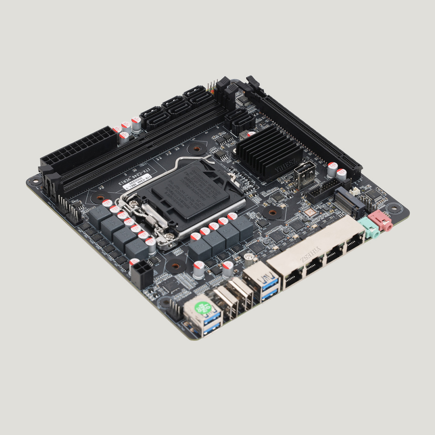 لوحة أم C246 Mini-ITX مع 8 فتح - مراجعة Nas Motherboard 8 Sata Mini Itx وسعره