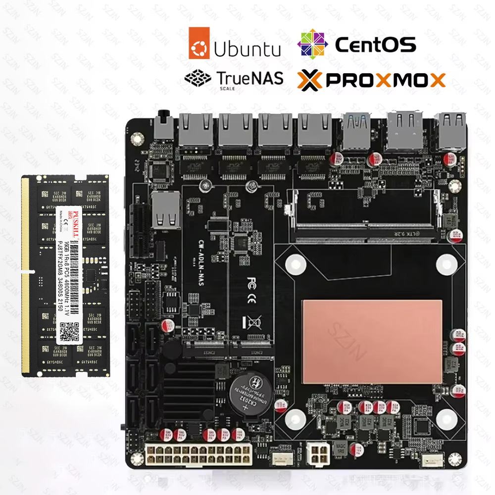 لوحة أم ITX N150 مع مجموعة NAS - مراجعة Nas Motherboard 8 Sata Mini Itx وسعره