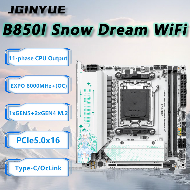 لوحة أم JGINYUE B850i Snow Dre - مراجعة Nas Motherboard 8 Sata Mini Itx وسعره