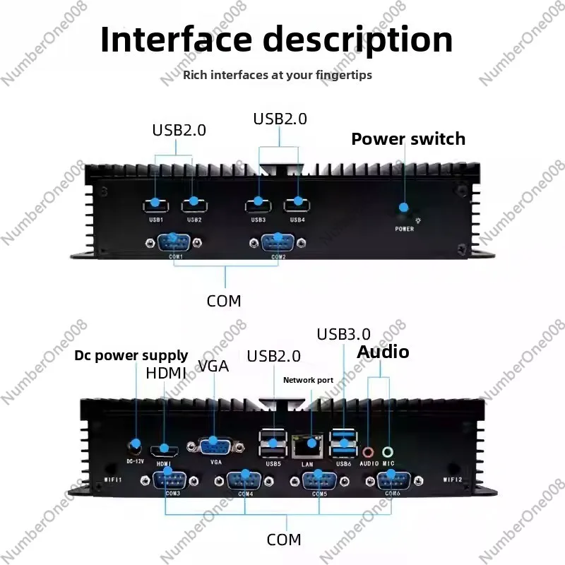 كمبيوتر صناعي صغير من الجيل ال - مراجعة Fanless Industrial Pc Rs485 Core I7 وسعره
