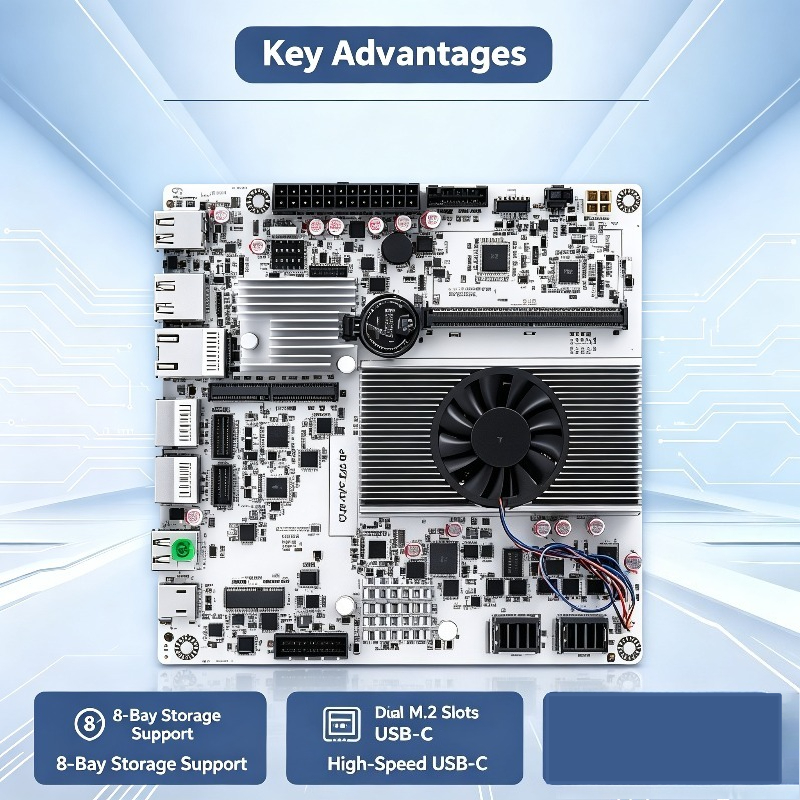 لوحة أم Mini ITX NAS مع معالج  - مراجعة Nas Motherboard 8 Sata Mini Itx وسعره