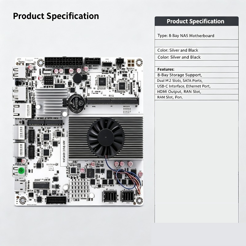 لوحة أم Mini ITX NAS مع معالج  - مراجعة Nas Motherboard 8 Sata Mini Itx وسعره
