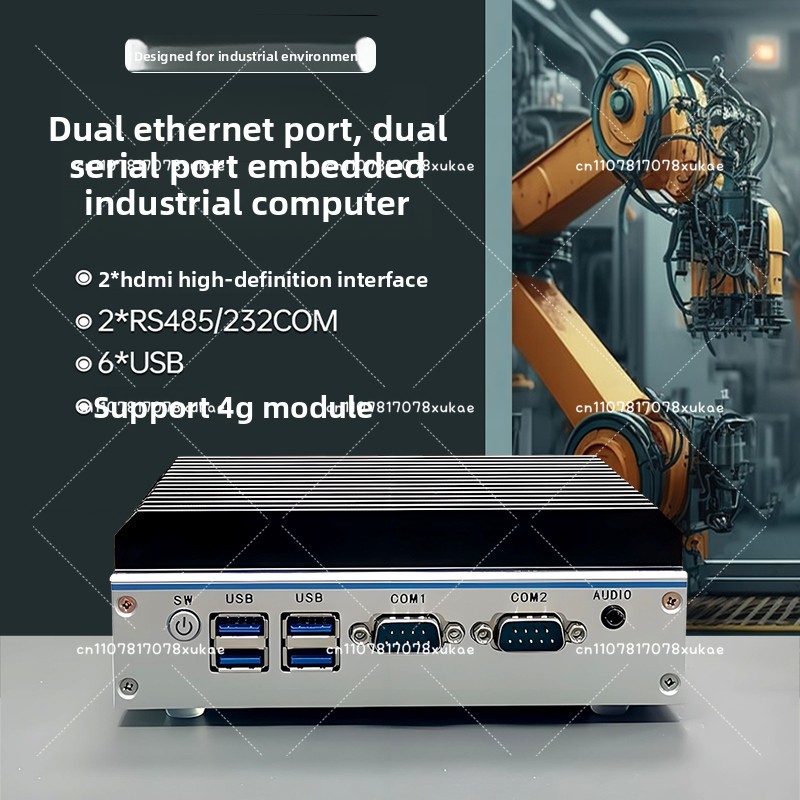 كمبيوتر صناعي صغير - رباعي الن - مراجعة Fanless Industrial Pc Rs485 Core I7 وسعره