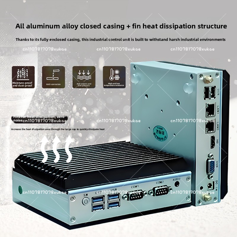 كمبيوتر صناعي مصغر - رباعي الن - مراجعة Fanless Industrial Pc Rs485 Core I7 وسعره