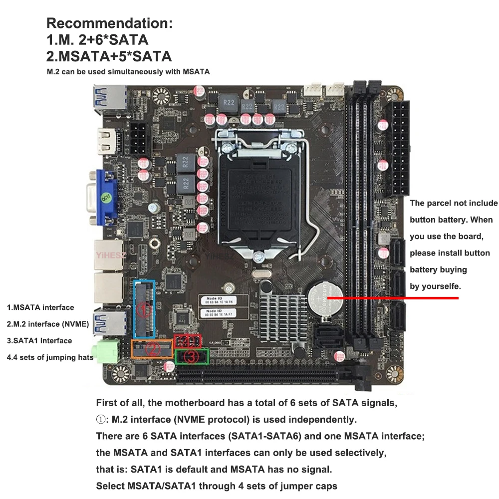 لوحة أم B365 Mini-ITX مع مقبس  - مراجعة Nas Motherboard 8 Sata Mini Itx وسعره