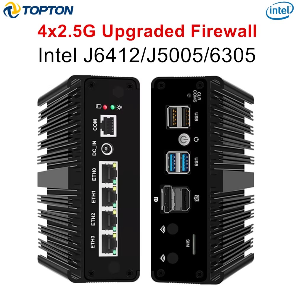 جهاز كمبيوتر صغير من إنتل N150 - مراجعة Pfsense Firewall Router 2.5G 4 I226 وسعره