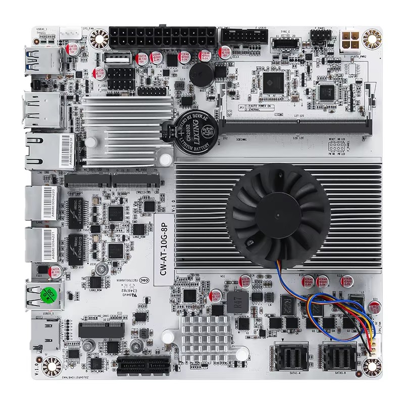 لوحة أم NAS ميني ITX بـ 8 فتحا - مراجعة Nas Motherboard 8 Sata Mini Itx وسعره