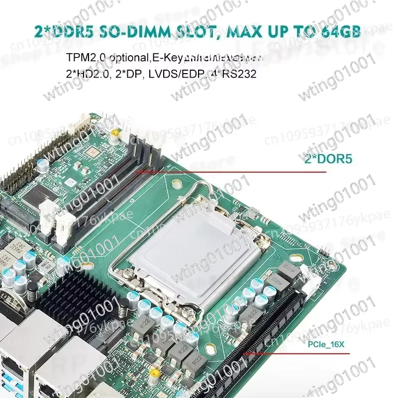 لوحة أم صناعية مدمجة من الجيل  - مراجعة Lga1700 Itx Motherboard Ddr5 وسعره