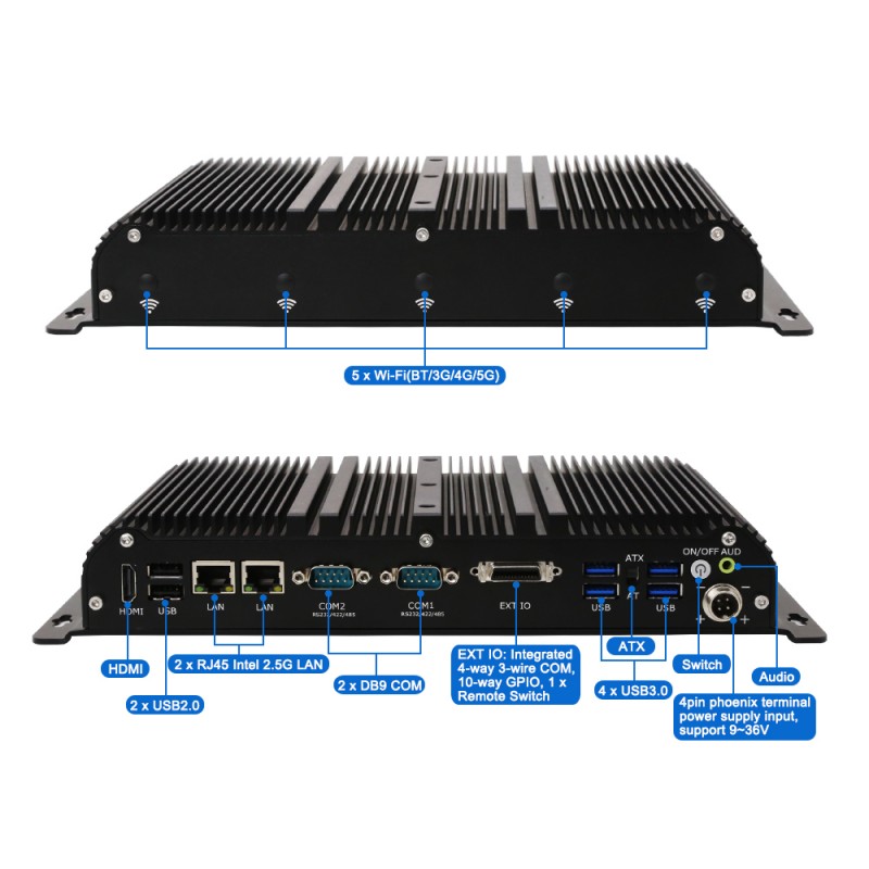 كمبيوتر صناعي متين بدون مروحة، - مراجعة Fanless Industrial Pc Rs485 Core I7 وسعره