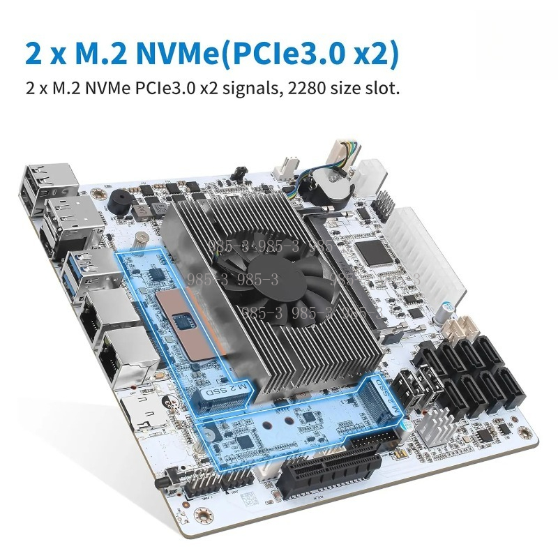 لوحة أم Mini‑ITX M11 NAS بيضاء - مراجعة Nas Motherboard 8 Sata Mini Itx وسعره