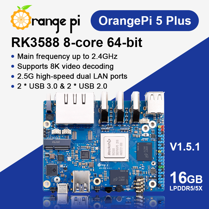 وحدة تطوير أورانج باي 5 بلس من - مراجعة Orange Pi 5 Plus 16Gb وسعره