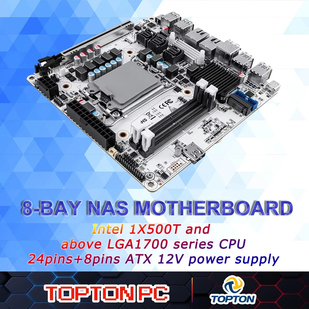 اللوحة الأم 8-Bay NAS Mini ITX - مراجعة Nas Motherboard 8 Sata Mini Itx وسعره